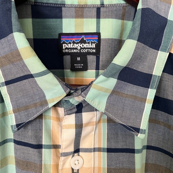 Mens Patagonia Short Sleeve Plaid Button Up Cotton Blend Shirt - Picture 5 of 10